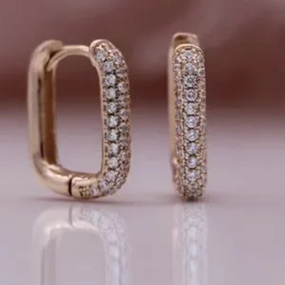 Gold plated O shape Hoop earrings
